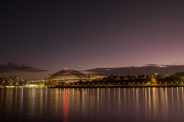 Naklejka premium sydney habour at dawn