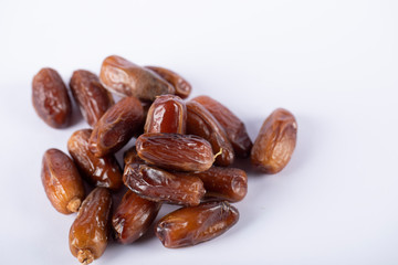 Dates in the middle side of white background