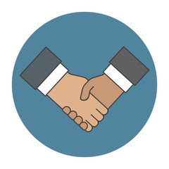 Business handshake. Handshaking icon. Vector.