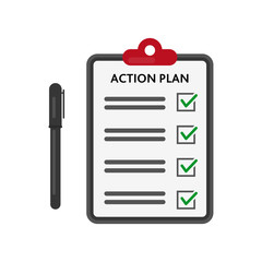 Action plan concept illustration. Vector