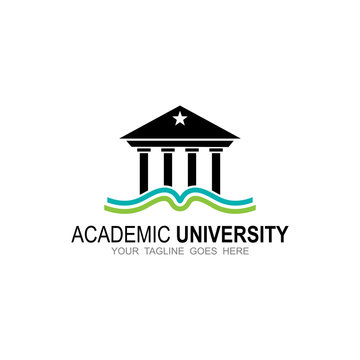 University college school academy crest logo, Education logo template, University icon