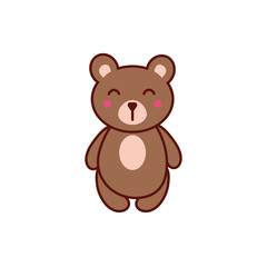 cute bear animal comic character