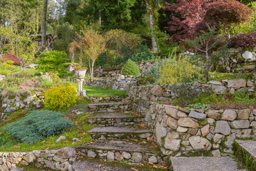 idyllic garden scenery