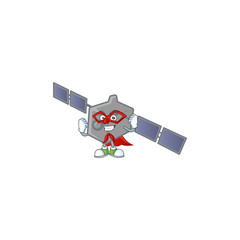 A friendly picture of satellite network dressed as a Super hero