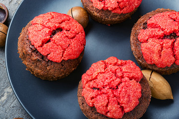 Plate of tasty muffins