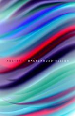 Abstract background - fluid color gradient waves, with dynamic motion line effect. Vector Illustration For Wallpaper, Banner, Background, Card, Book Illustration, landing page