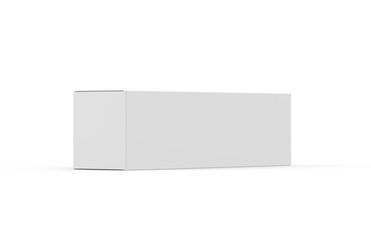 Tall white paper box mock up template on isolated white background, 3d illustration