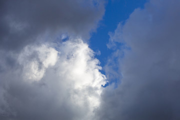 Picturesque textured clouds in the sky at the daytime