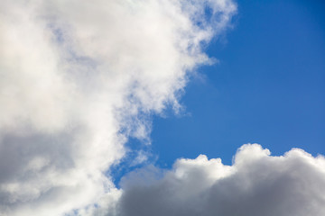 Picturesque textured clouds in the sky at the daytime
