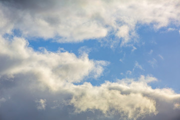 Picturesque textured clouds in the sky at the daytime