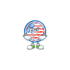 Fototapeta premium Circle badges USA mascot icon design style with Smirking face