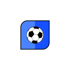 Fototapeta premium Football club emblem with soccer ball on shield 