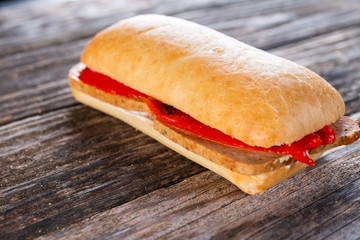 sandwich with pork roast