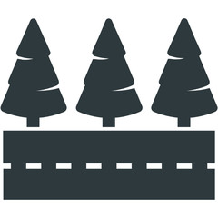 Fototapeta premium road black icon on white background