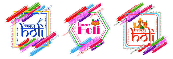 vector illustration of India Festival of Color Happy Holi background