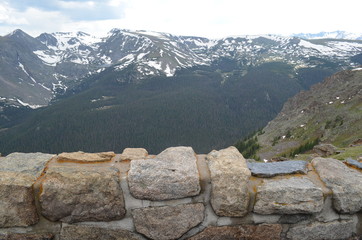 Early Summer in Colorado: Forest Canyon, Mount Julian, Mount Ida, Arrowhead Lake and the Distant Never Summer Mountains Seen from Trail Ridge Road Near Rock Cut in Rocky Mountain National Park