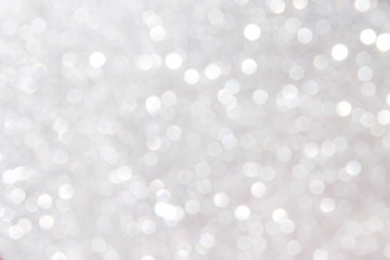 Sparkle bokeh glitter abstract on white gray christmas light bright festival background