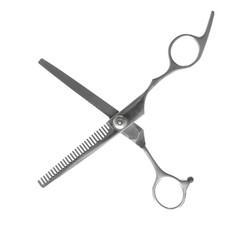 Thinning shears for haircuts isolated on a white