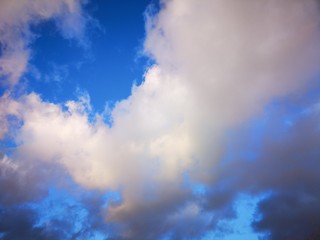 Naklejka na ściany i meble Beautiful clouds on the blue sky