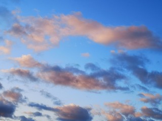 Beautiful clouds on the blue sky