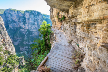 Vikos Gorge Path. Monodendri, Greece - Powered by Adobe