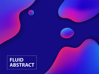 Fluid abstract shapes illustration background