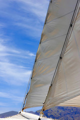 sea trip on an old wooden sailboat