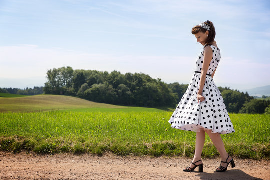 Rockabilly Girl take a walk to the nature
