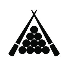 billiards icon on white background