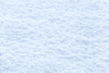 Texture of natural snow. Top view of the snow.