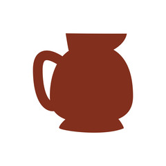 coffee in teapot drink silhouette style icon