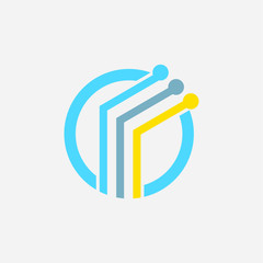 Circle Tech Logo Template Design and finance logo.