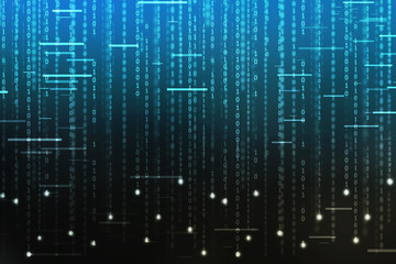 2d illustration Abstract futuristic electronic circuit technology background