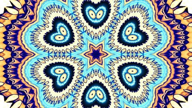 full color kaleidoscope seamless floral pattern