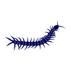 Centipede logo vector design template, Silhouette Centipede logo animal, Illustration