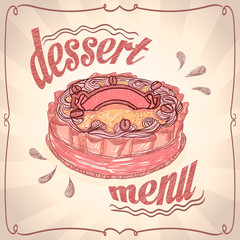 Dessert menu cover template