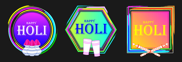 vector illustration of India Festival of Color Happy Holi background