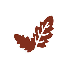 leaf plant nature silhouette style icon