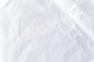 Fototapeta premium White crumpled paper pattern and texture for background. White creased paper background.