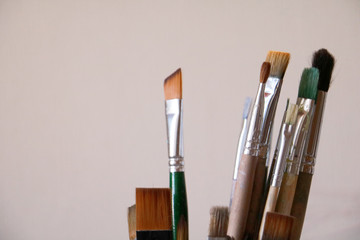 photo brushes on a white background
