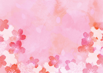 桜　春イメージ　背景イラスト