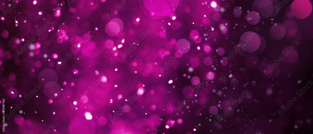 Wall mural abstract purple background with bokeh effect