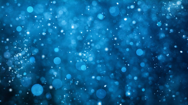 .Abstract blue background with bokeh effect