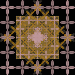Obraz premium square pattern mosaic design color black geometry