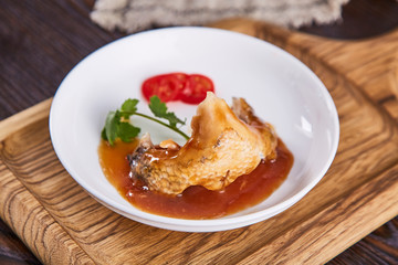 Braised fish block