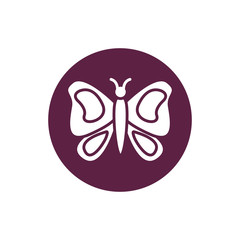 beautiful butterfly flying block style