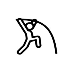 pole vault icon outline design vector 