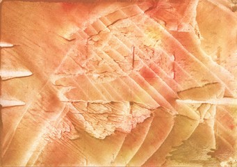 Peach red abstract background. Watercolor painting texture
