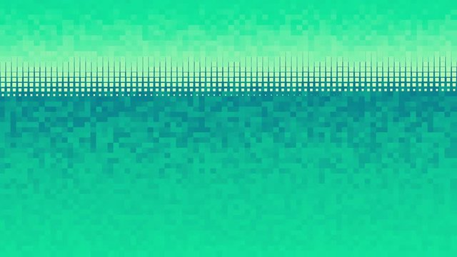 Bright color pixel background with gradient transition. Animtion. Colorful background of squares with seamless gradient transition