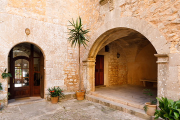 Architectural arch in the old town of Santanyi